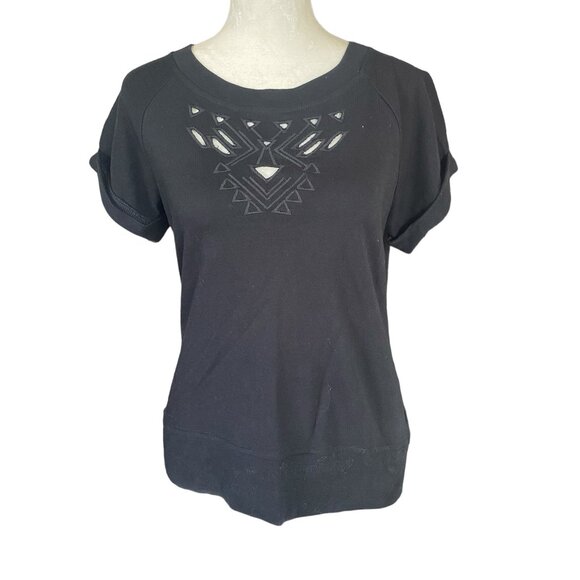 Converse One Star women's medium black short sleeve stretchy pullover top casual - Picture 1 of 10